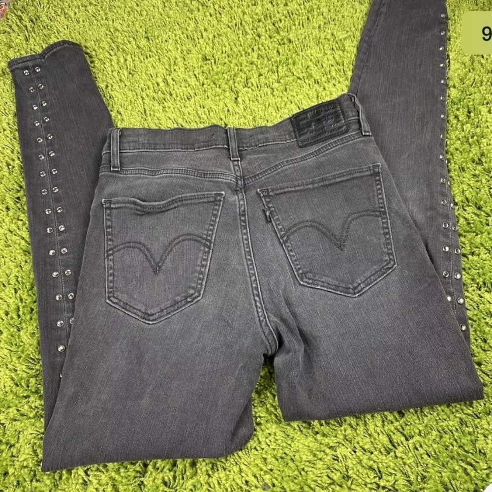 Levi’s Mile High Super Skinny Gray Jeans - Picture 5 of 6